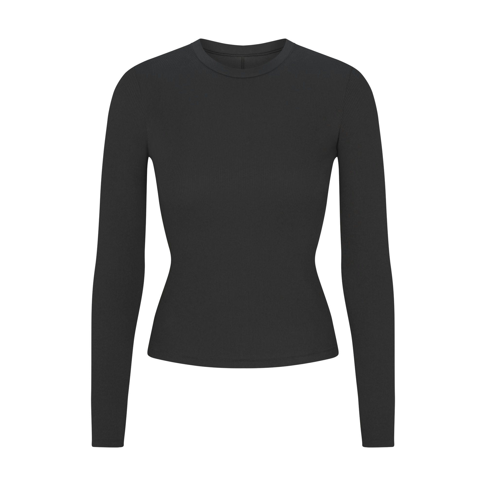 COTTON RIB LONG SLEEVE T-SHIRT - SOOT - image 6