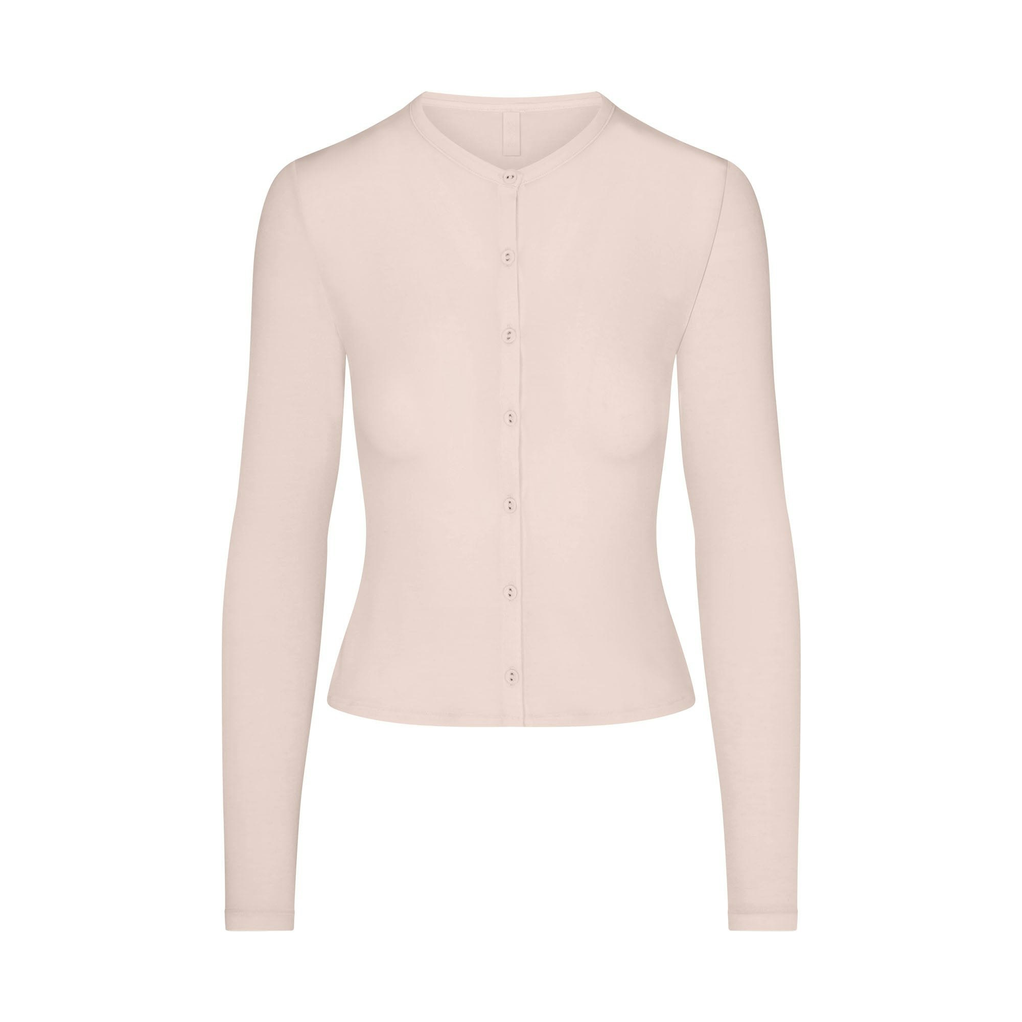 SHEER MODAL CARDIGAN WITH COVERED BUTTONS - PRIMROSE - image 18