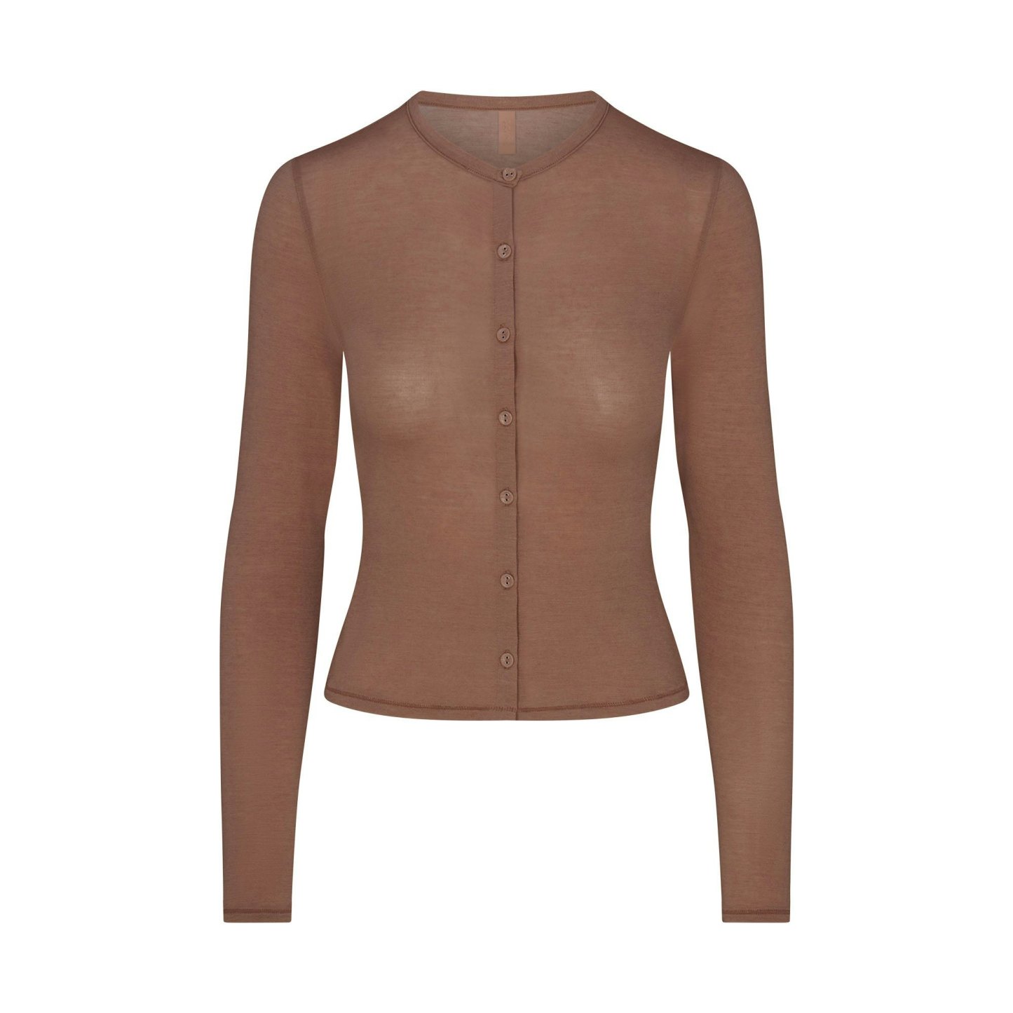 SHEER MODAL CARDIGAN WITH COVERED BUTTONS - SIENNA - image 12