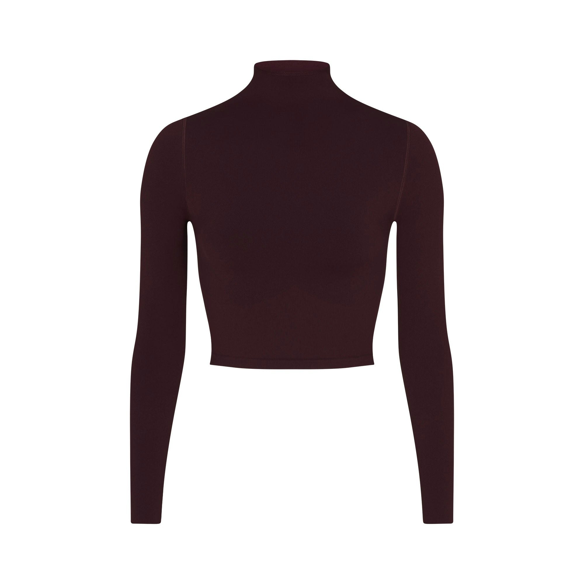 NikeSKIMS VINTAGE SEAMLESS MOCK NECK CROP TOP - CURRANT - image 26