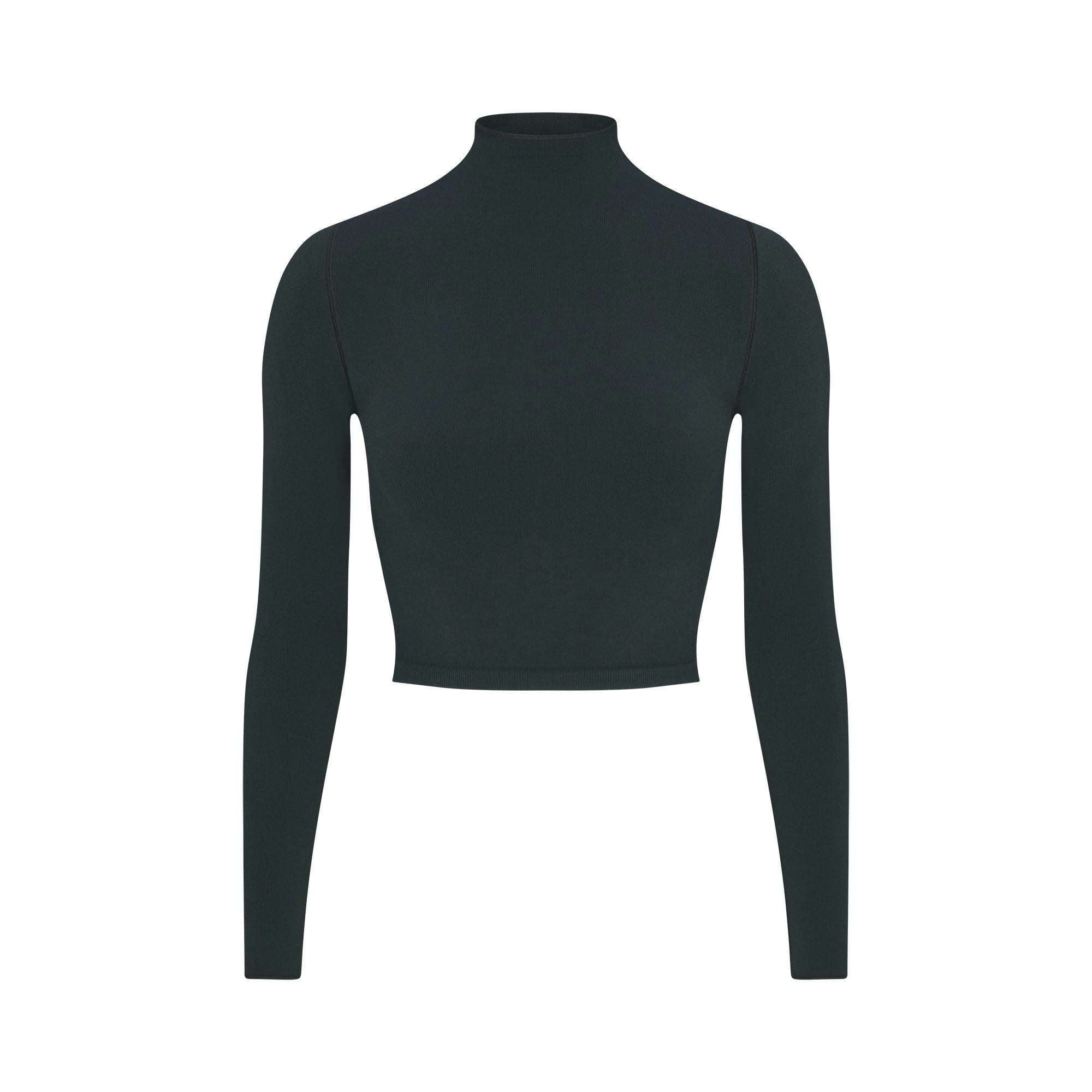 NikeSKIMS VINTAGE SEAMLESS MOCK NECK CROP TOP - DARK TEAL - image 20