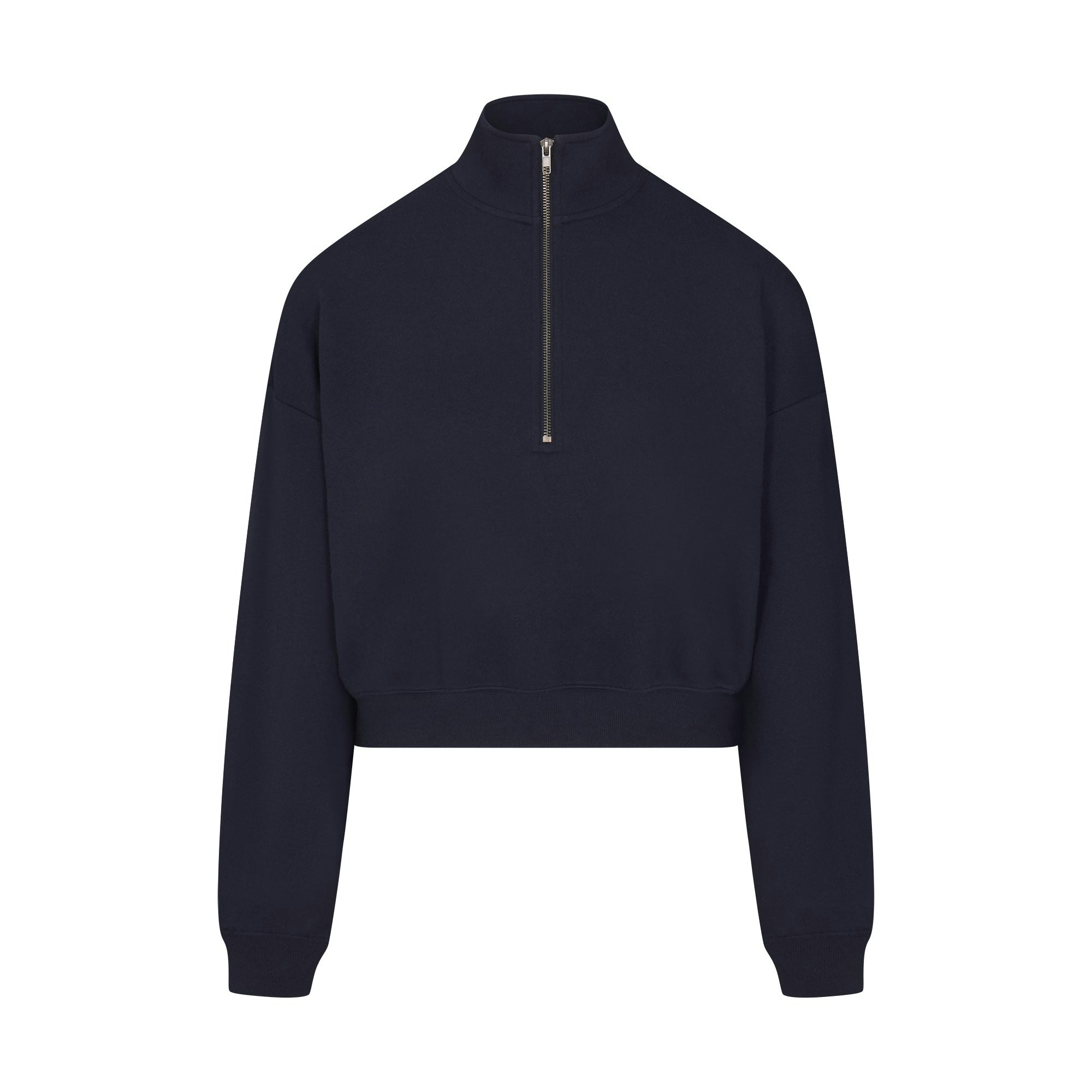 DRAPEY FRENCH TERRY HALF ZIP - NAVY - image 15