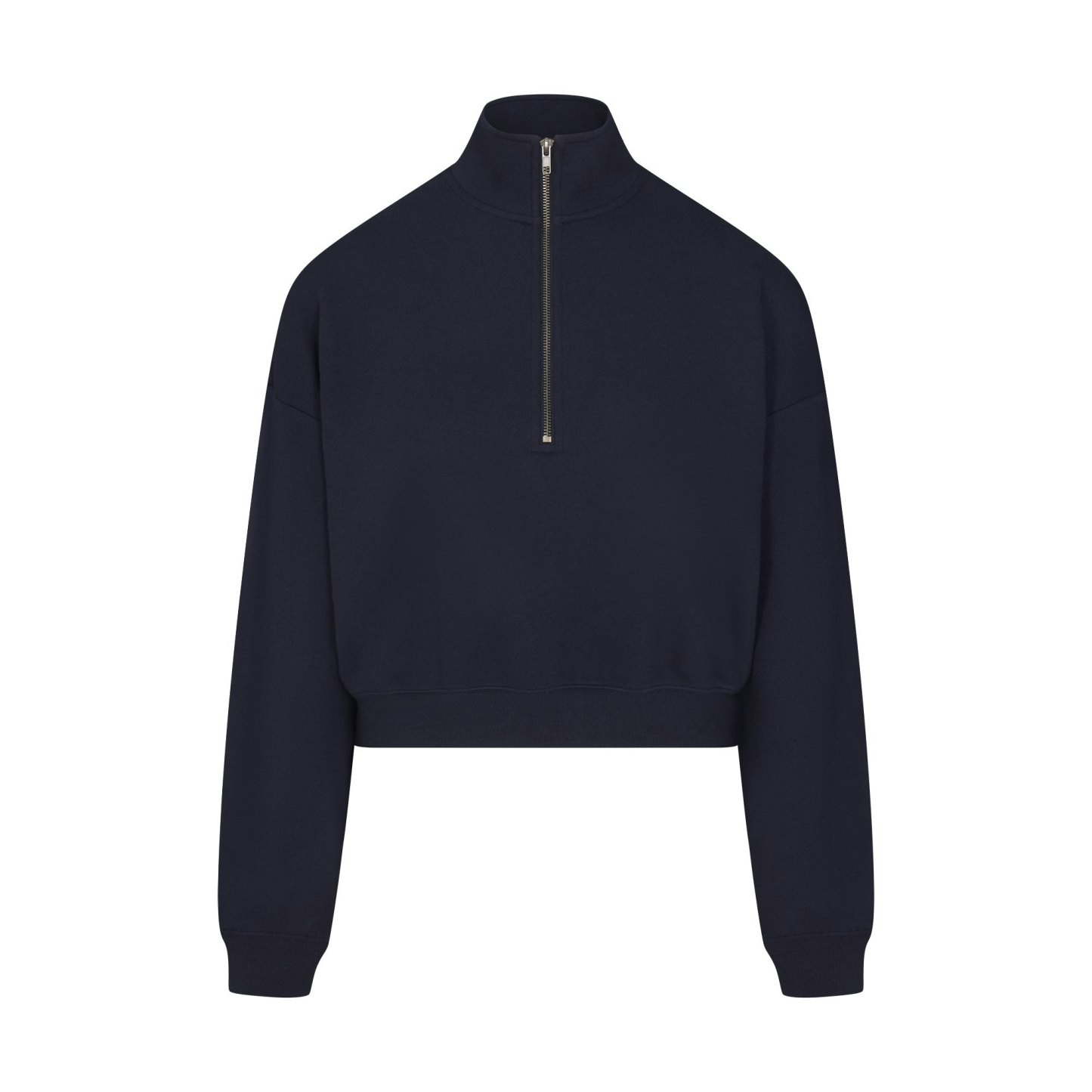 DRAPEY FRENCH TERRY HALF ZIP - NAVY - image 15