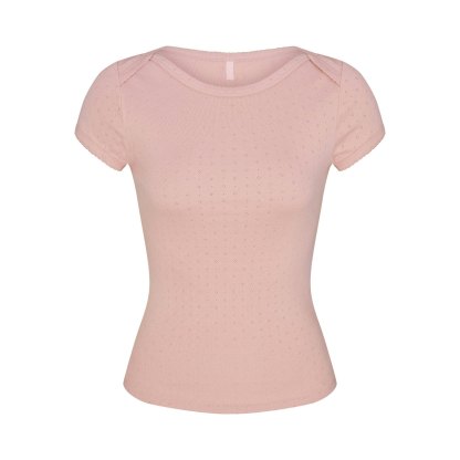 HEAVY POINTELLE BOATNECK TEE - MORGANITE - image 12