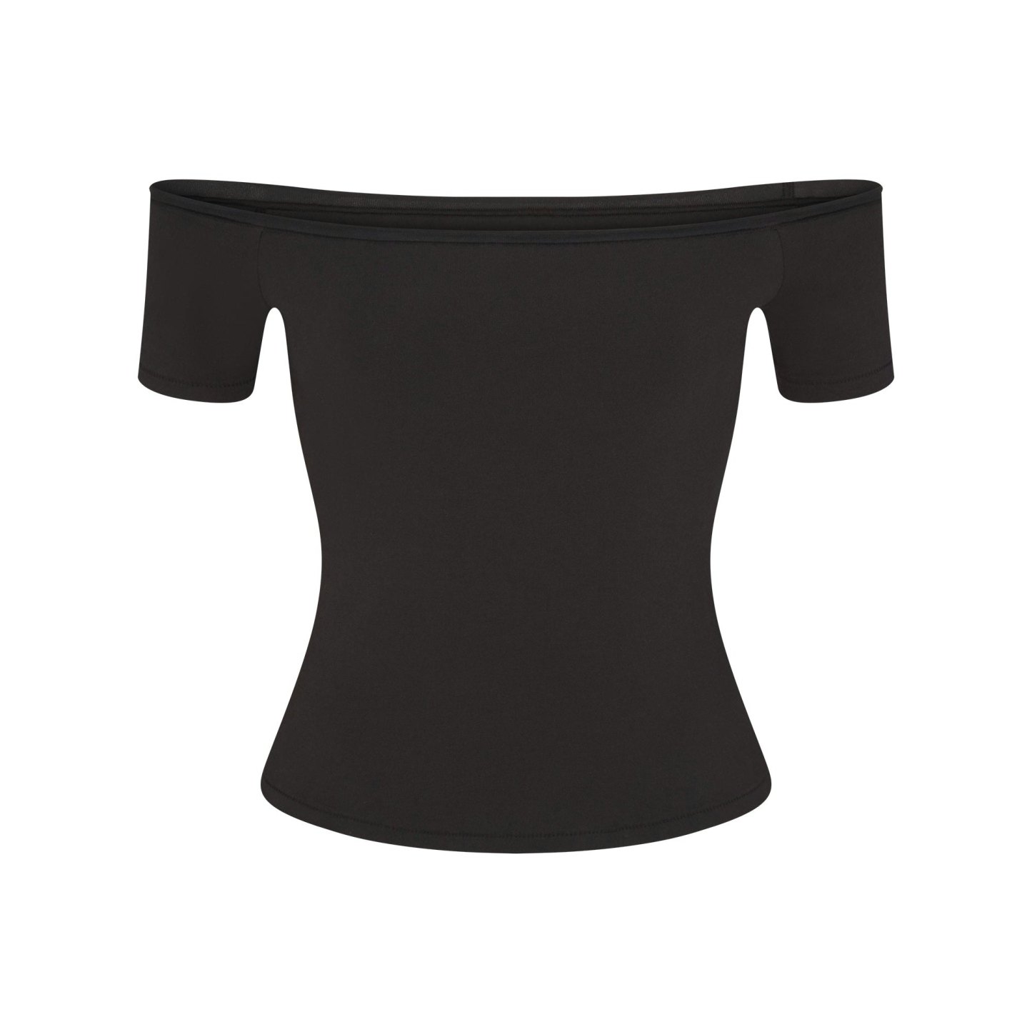 COTTON JERSEY OFF THE SHOULDER TOP - SOOT - image 25