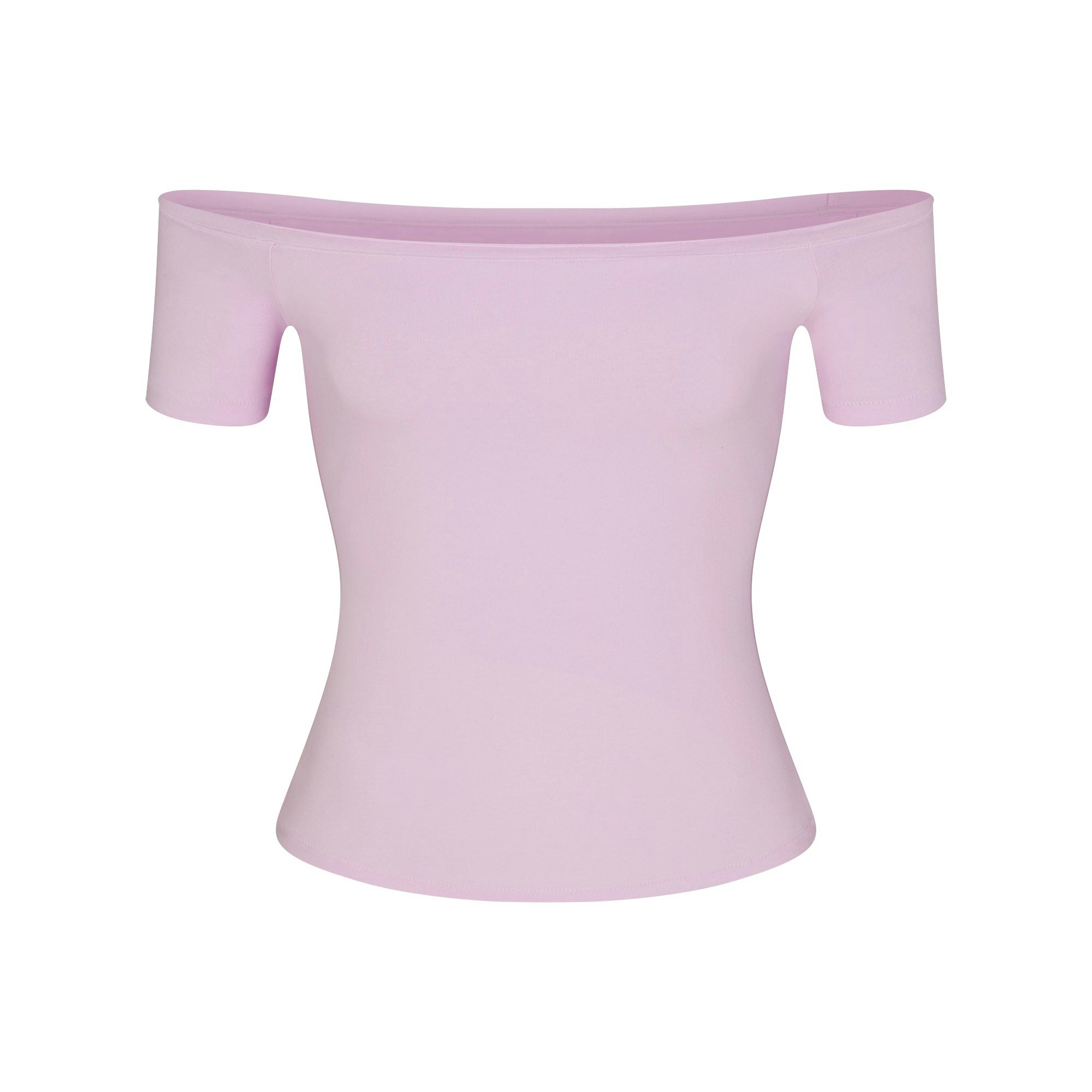 COTTON JERSEY OFF THE SHOULDER TOP - SUGAR PLUM - image 20