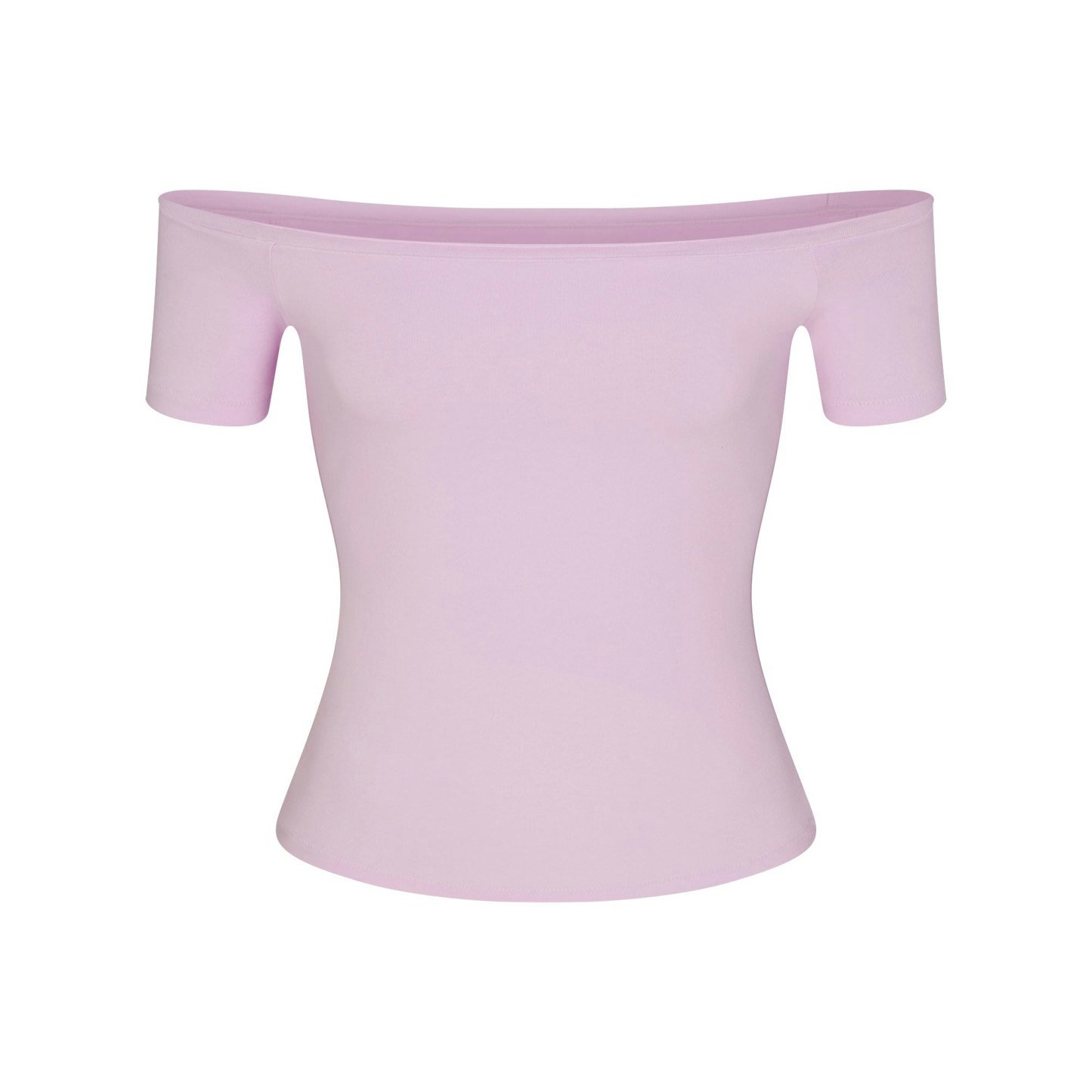 COTTON JERSEY OFF THE SHOULDER TOP - SUGAR PLUM - image 20