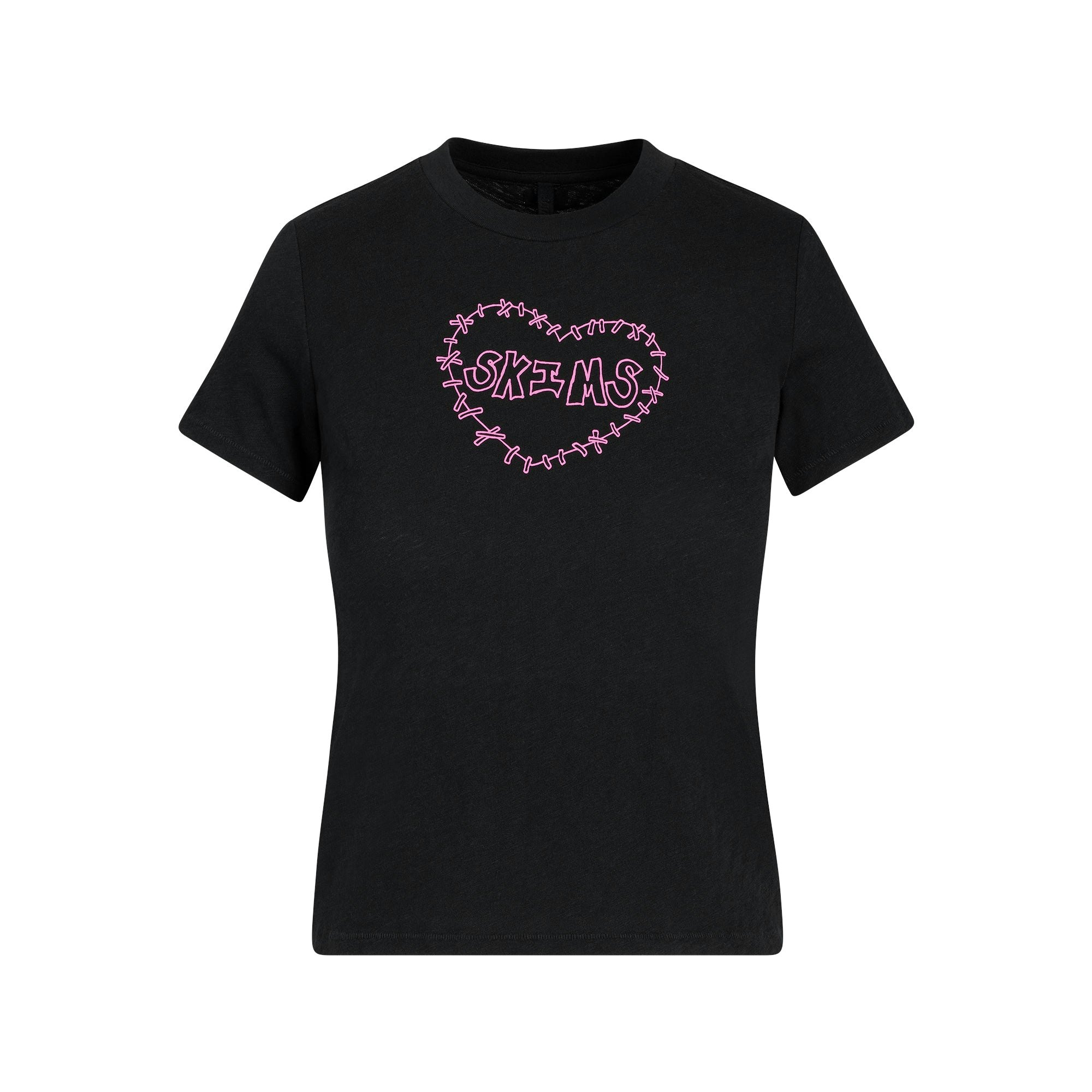 WORN IN JERSEY T-SHIRT - WASHED ONYX SKIMS HEART - image 38