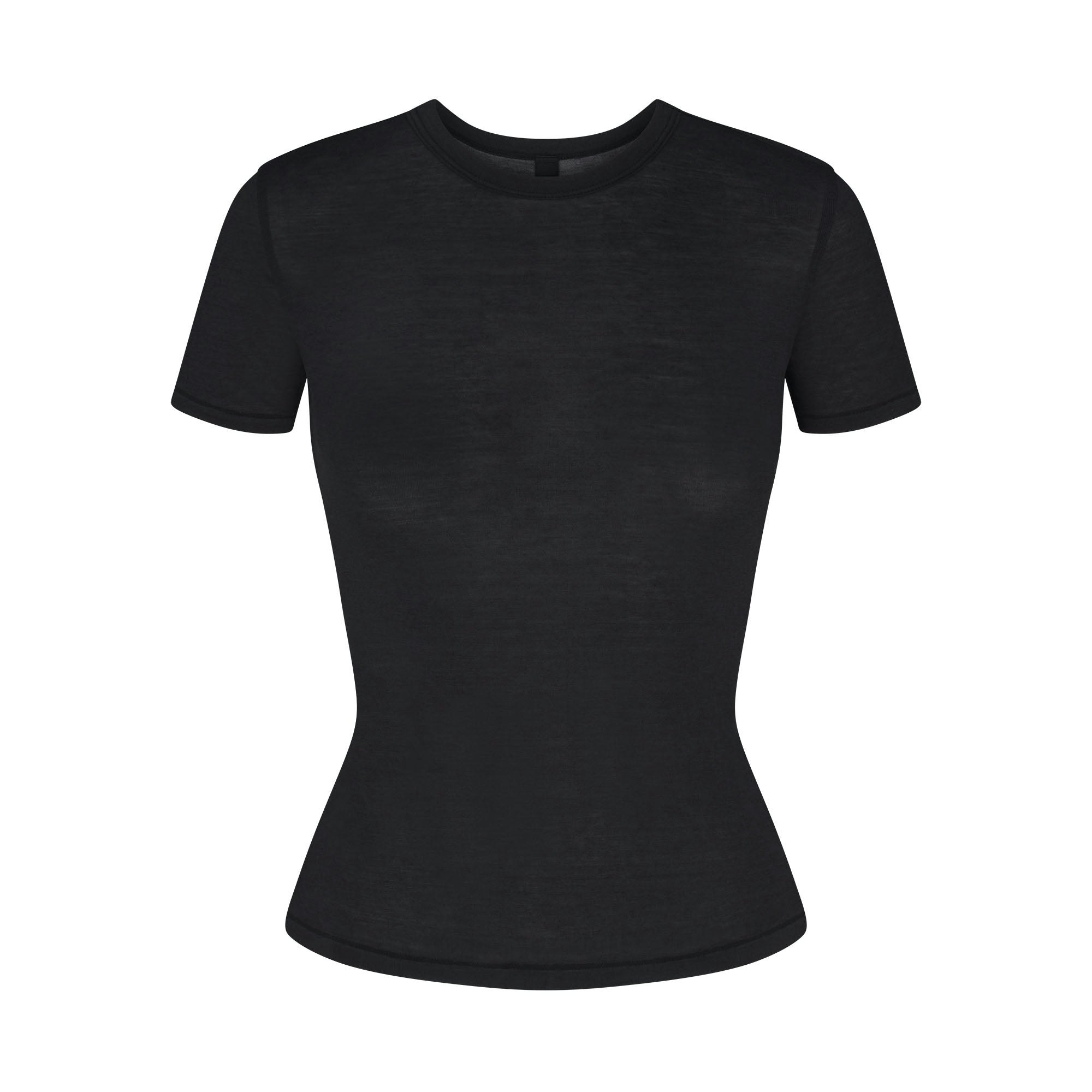 SHEER MODAL LONG T-SHIRT - ONYX - image 20
