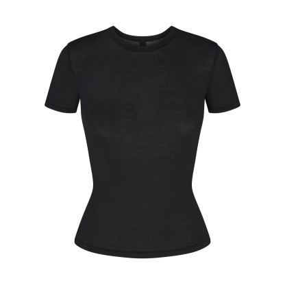 SHEER MODAL LONG T-SHIRT - ONYX - image 20