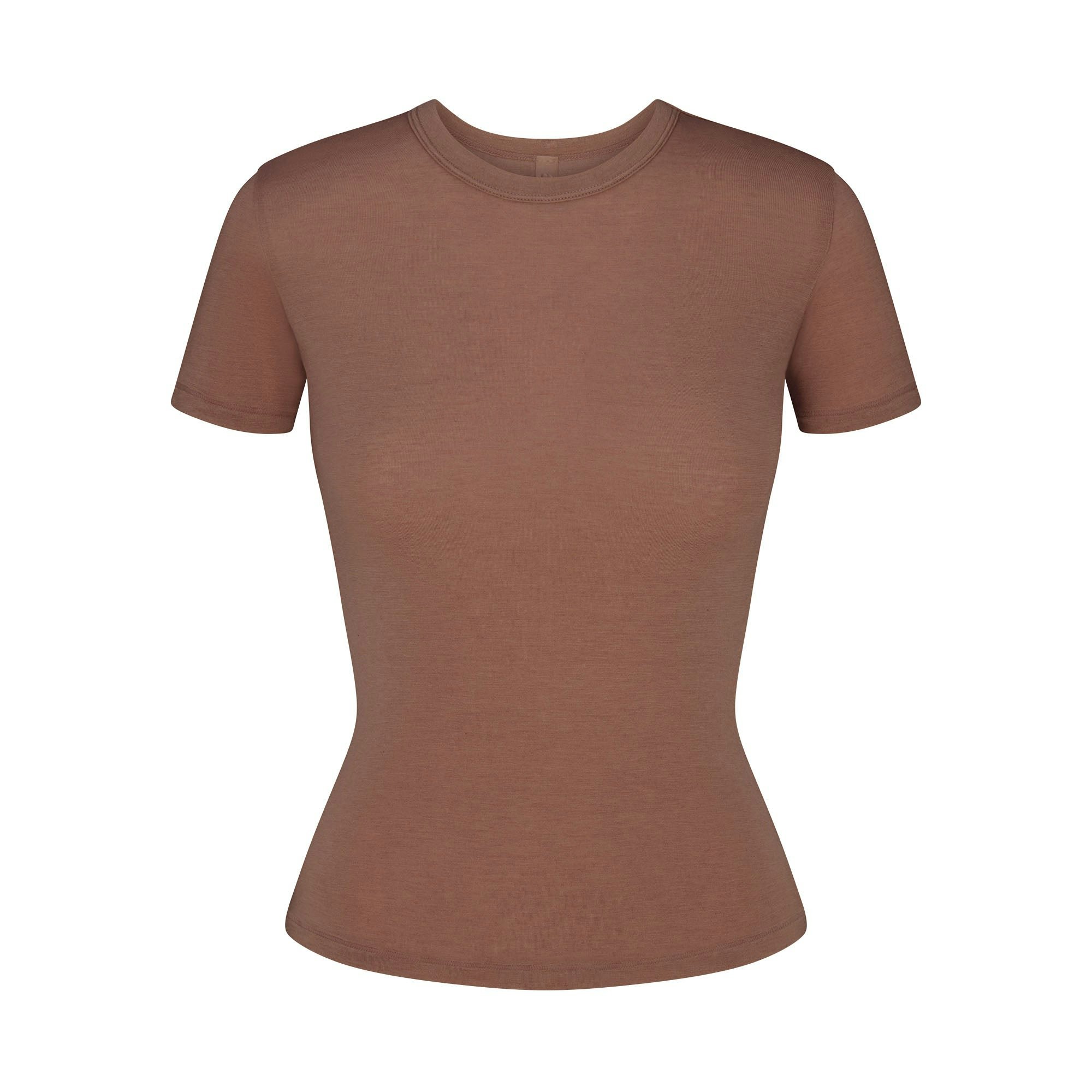 SHEER MODAL LONG T-SHIRT - SIENNA - image 10