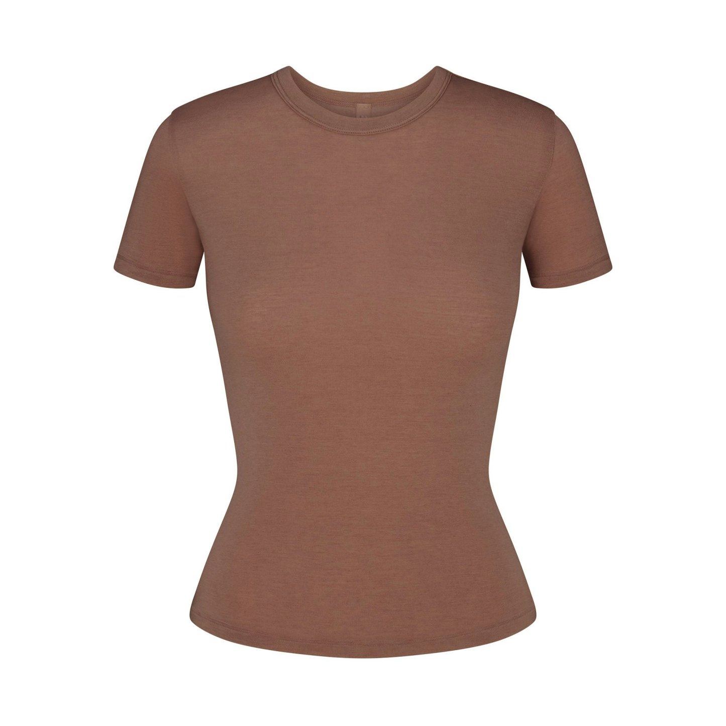 SHEER MODAL LONG T-SHIRT - SIENNA - image 10