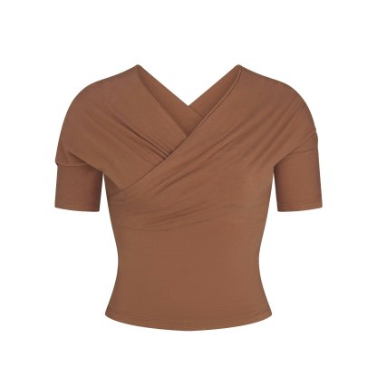 COTTON JERSEY WRAP TOP - JASPER - image 7