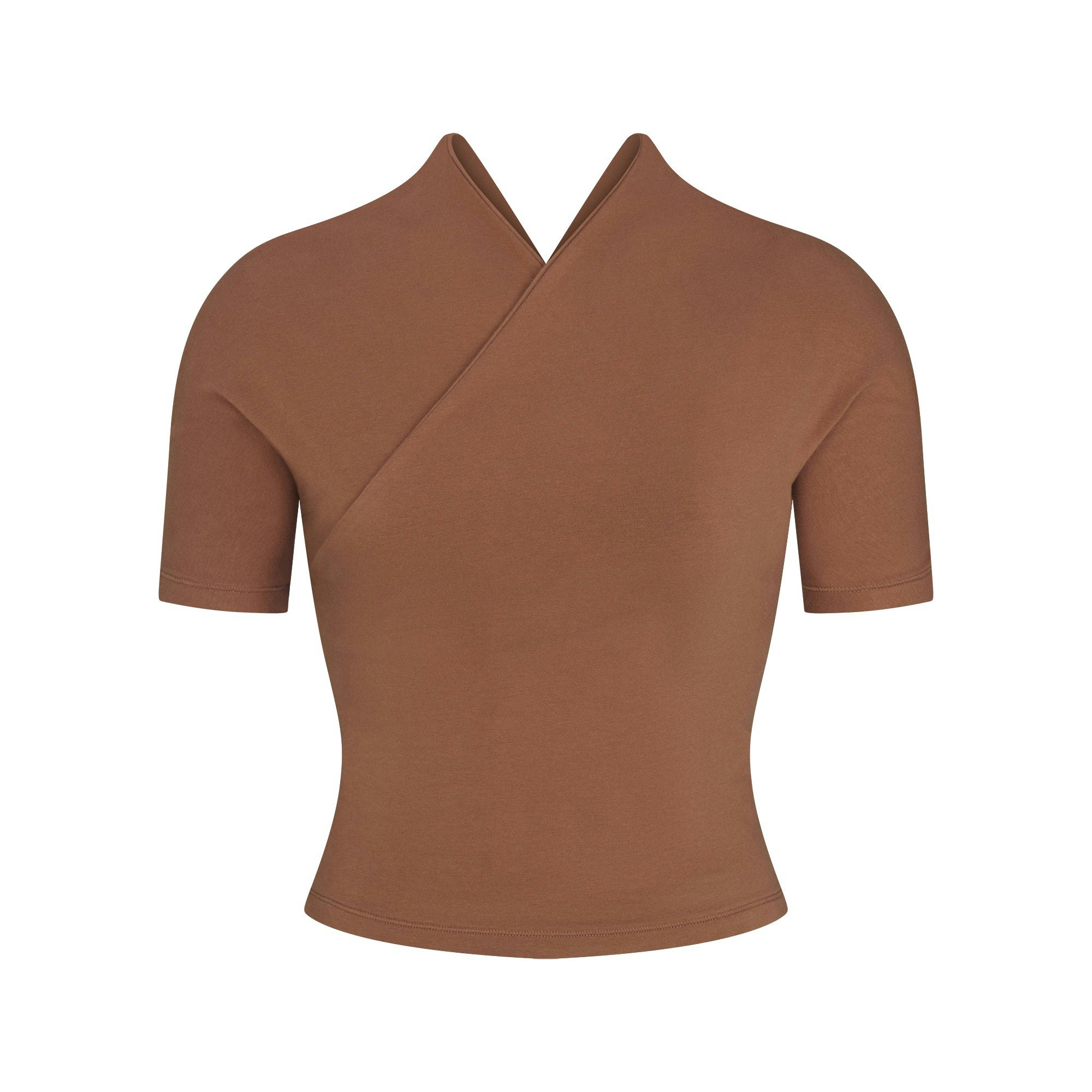 COTTON JERSEY WRAP TOP - JASPER - image 5