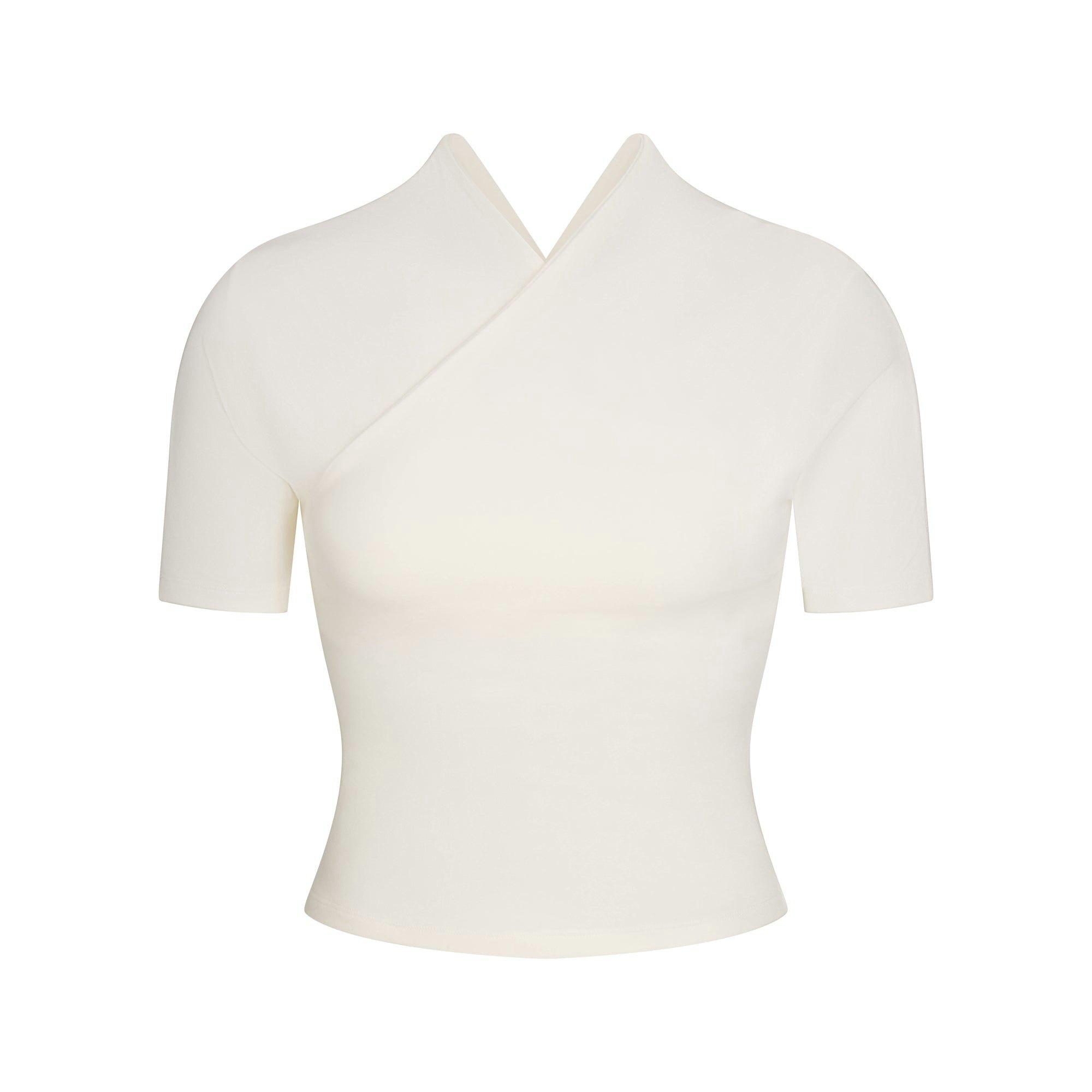 COTTON JERSEY WRAP TOP - MARBLE - image 12