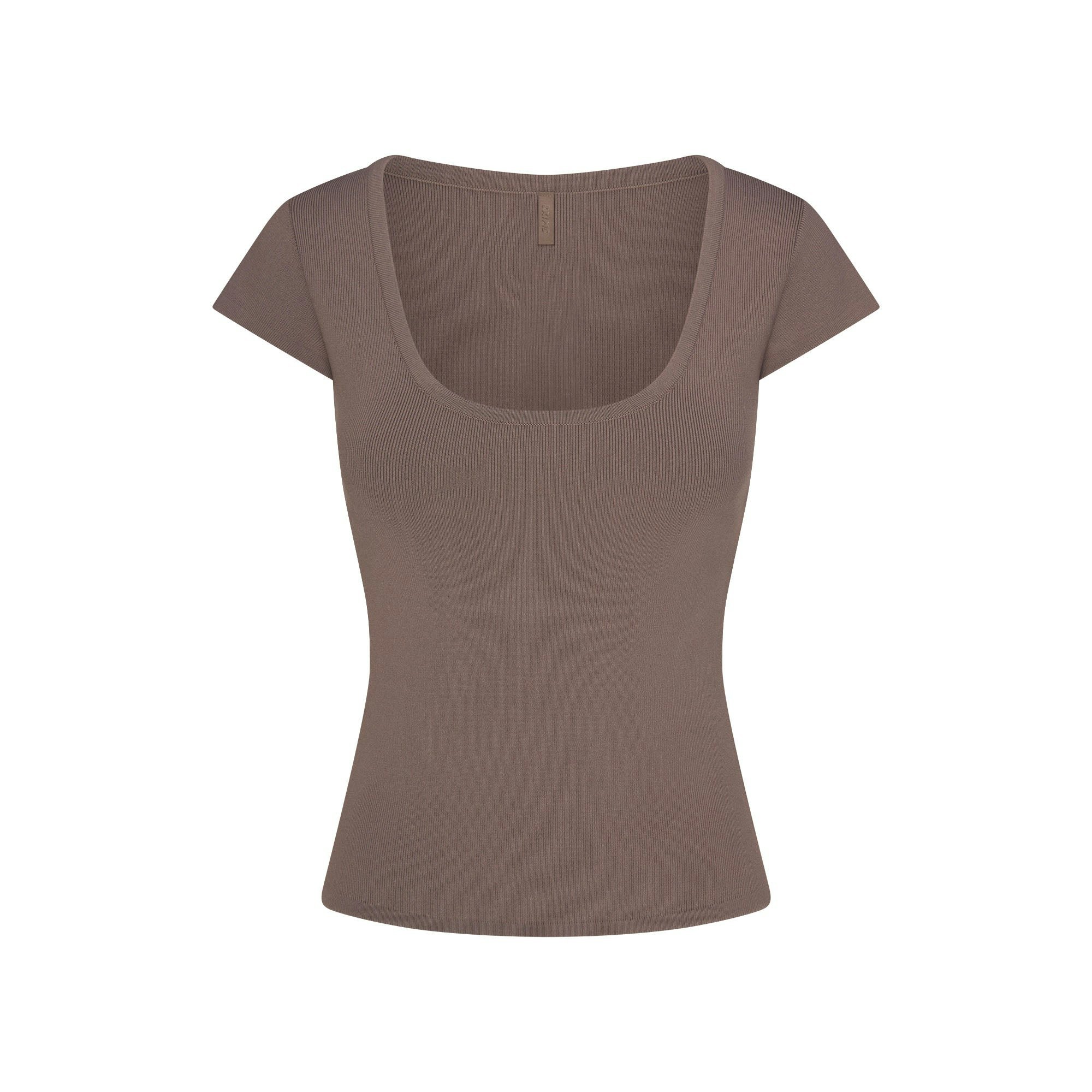 REFINED KNIT SCOOP NECK TOP - AMETHYST - image 4