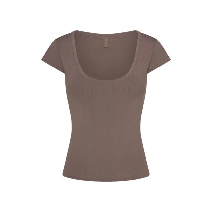 REFINED KNIT SCOOP NECK TOP - AMETHYST - image 4