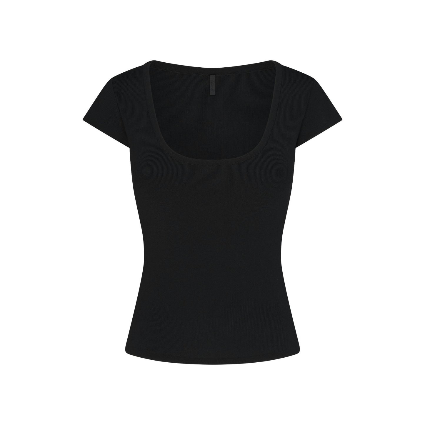 REFINED KNIT SCOOP NECK TOP - OBSIDIAN - image 9
