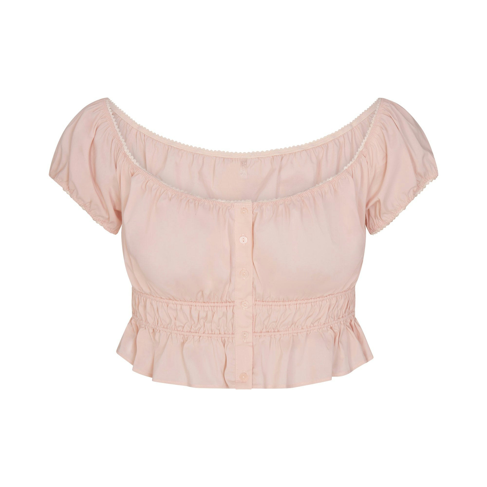 POPLIN APPAREL OFF THE SHOULDER TOP - DUSTY PINK - image 5