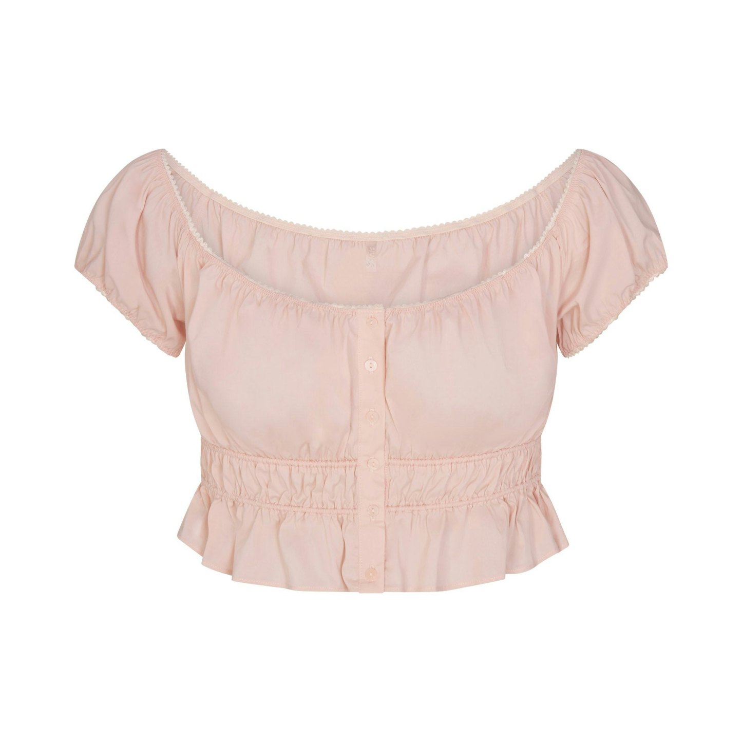 POPLIN APPAREL OFF THE SHOULDER TOP - DUSTY PINK - image 5