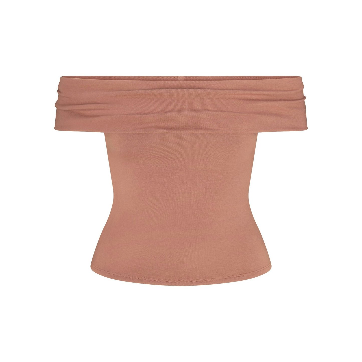 SMOOTH LAYERS ASYMMETRICAL OFF THE SHOULDER TOP - NUTMEG - image 15