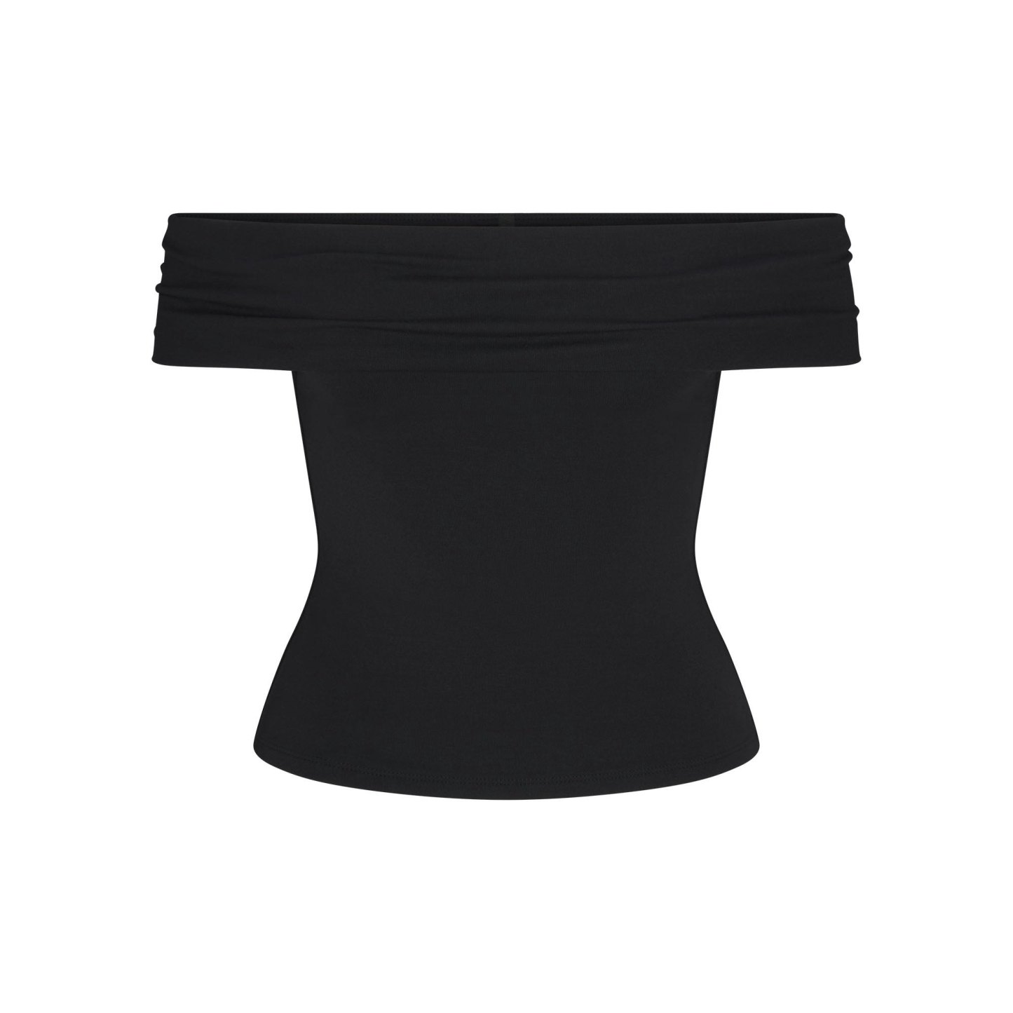 SMOOTH LAYERS ASYMMETRICAL OFF THE SHOULDER TOP - OBSIDIAN - image 10