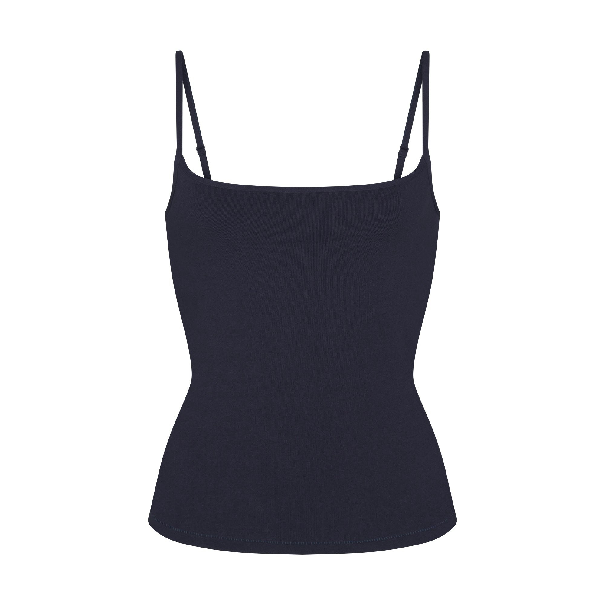 COTTON JERSEY SCOOP NECK CAMI - NAVY - image 19