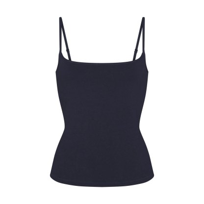 COTTON JERSEY SCOOP NECK CAMI - NAVY - image 19