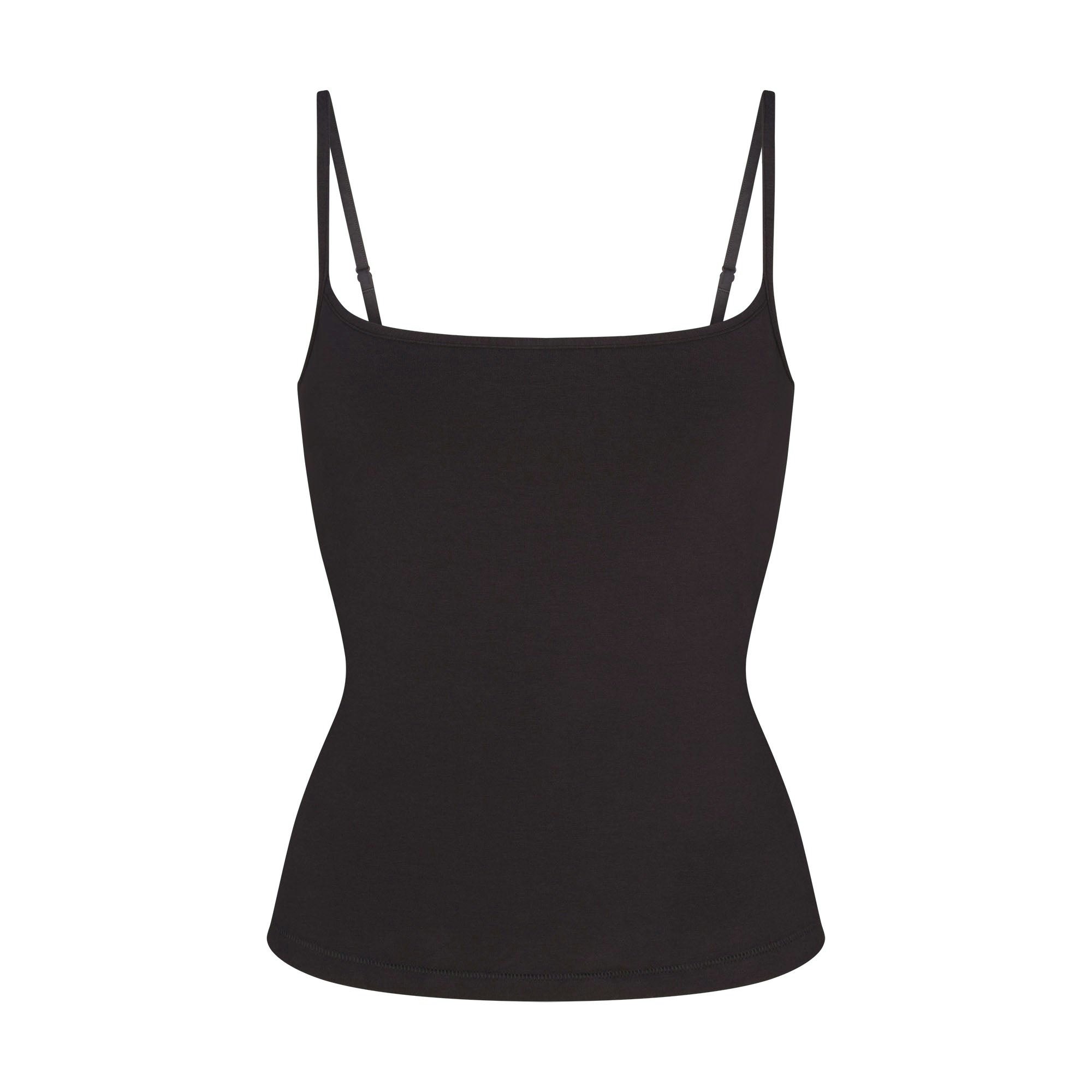 COTTON JERSEY SCOOP NECK CAMI - SOOT - image 53