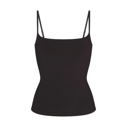 COTTON JERSEY SCOOP NECK CAMI - SOOT - image 53