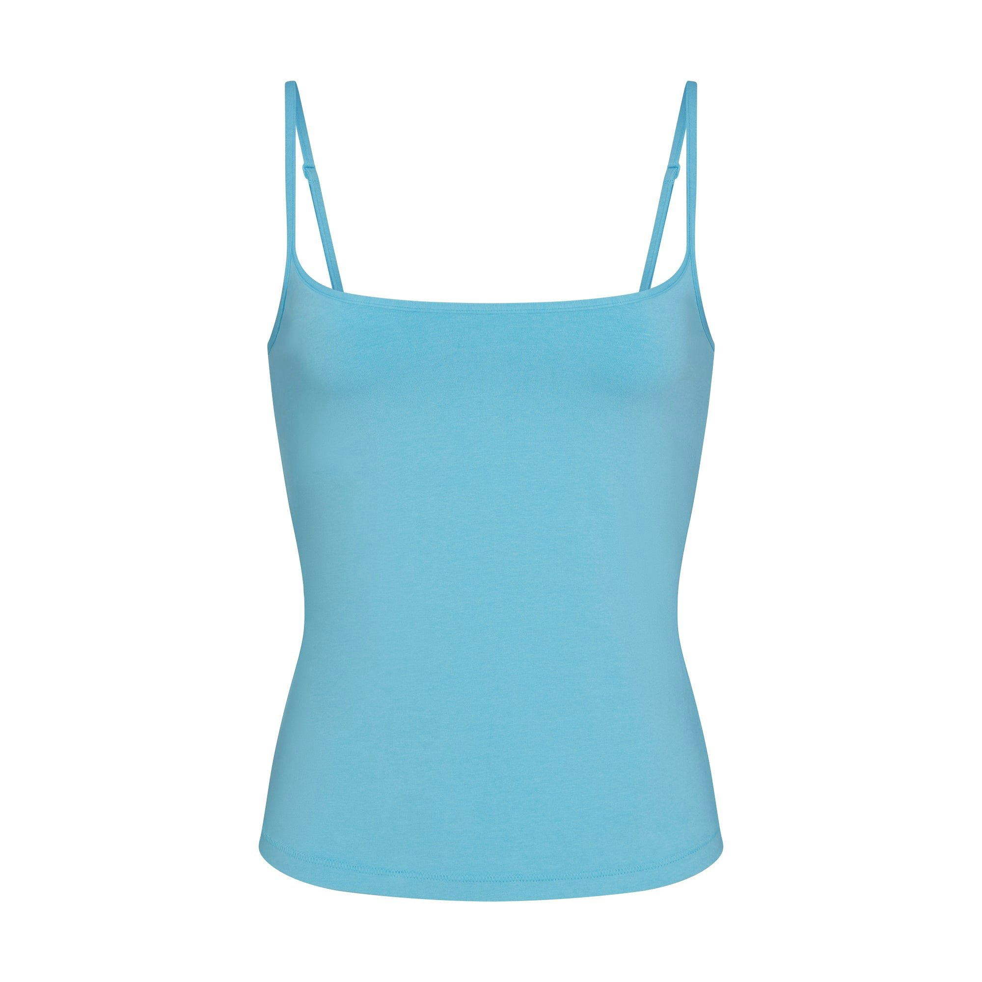 COTTON JERSEY SCOOP NECK CAMI - WATER - image 34