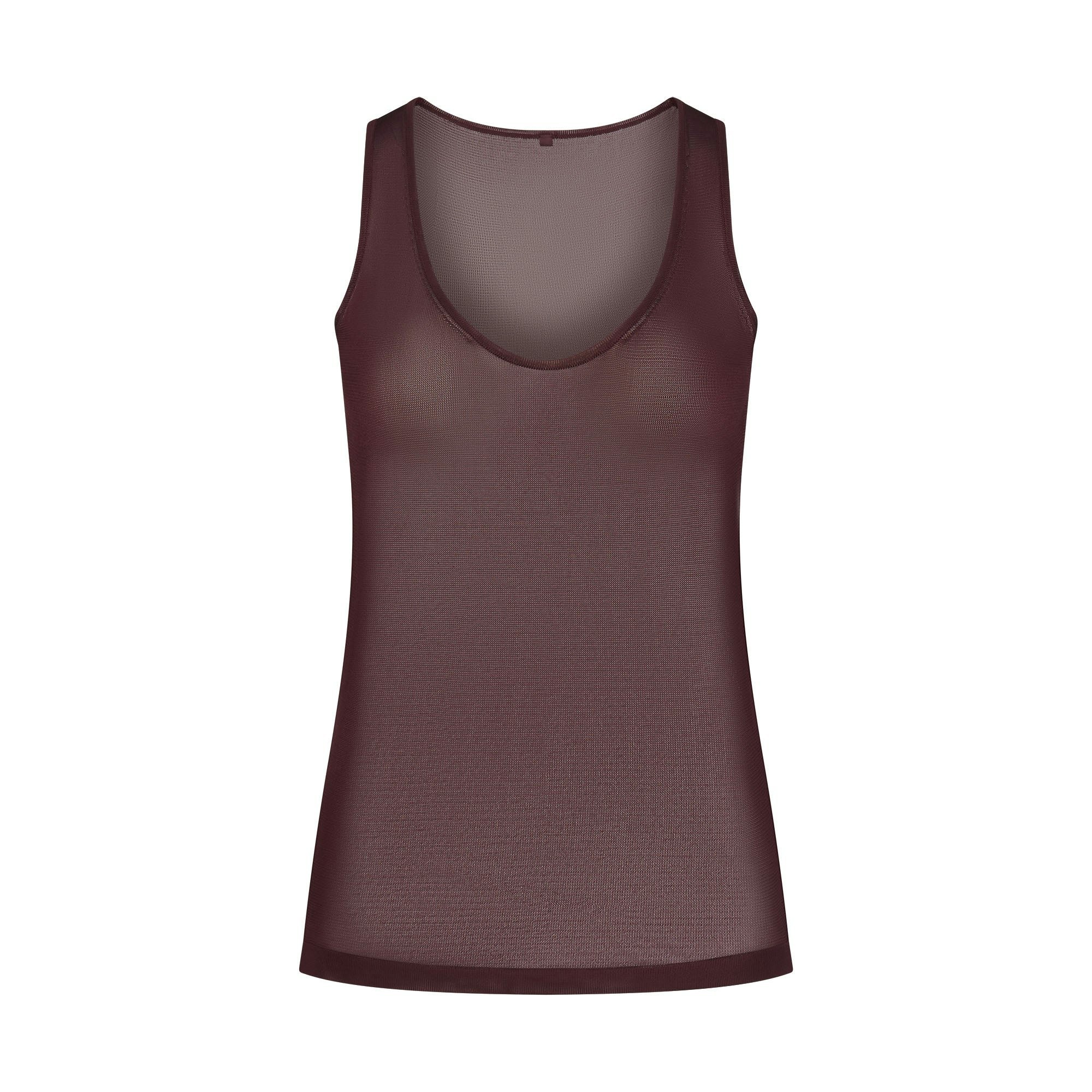 SLINKY KNIT SCOOP LONG TANK - CURRANT - image 6