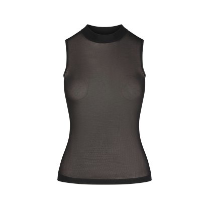 SLINKY KNIT MOCK NECK TANK - OBSIDIAN - image 17