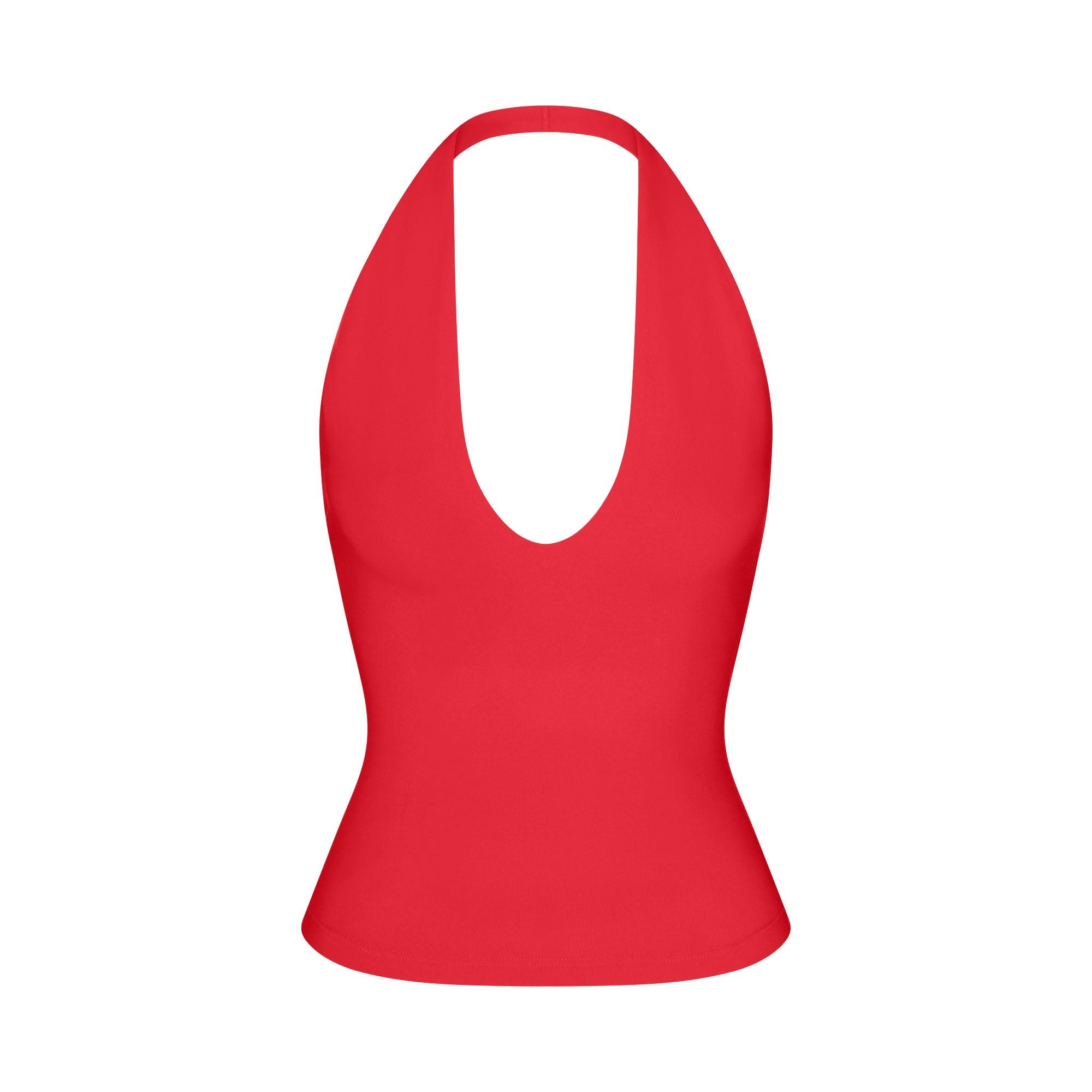 SMOOTH LAYERS HALTER TOP - CARMINE - image 15
