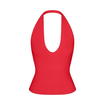 SMOOTH LAYERS HALTER TOP - CARMINE - image 15