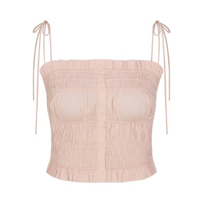 POPLIN APPAREL RUFFLE CAMI - DUSTY PINK - image 5