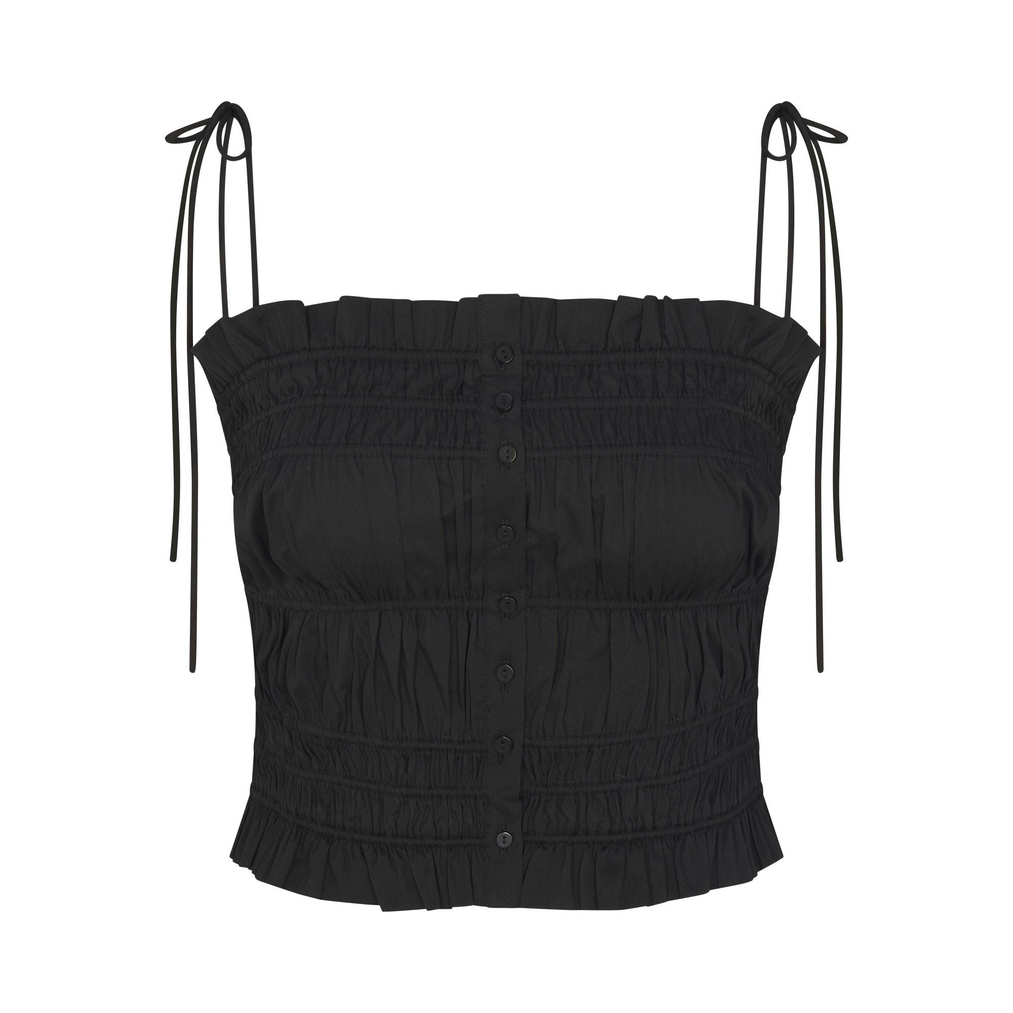 POPLIN APPAREL RUFFLE CAMI - ONYX - image 15