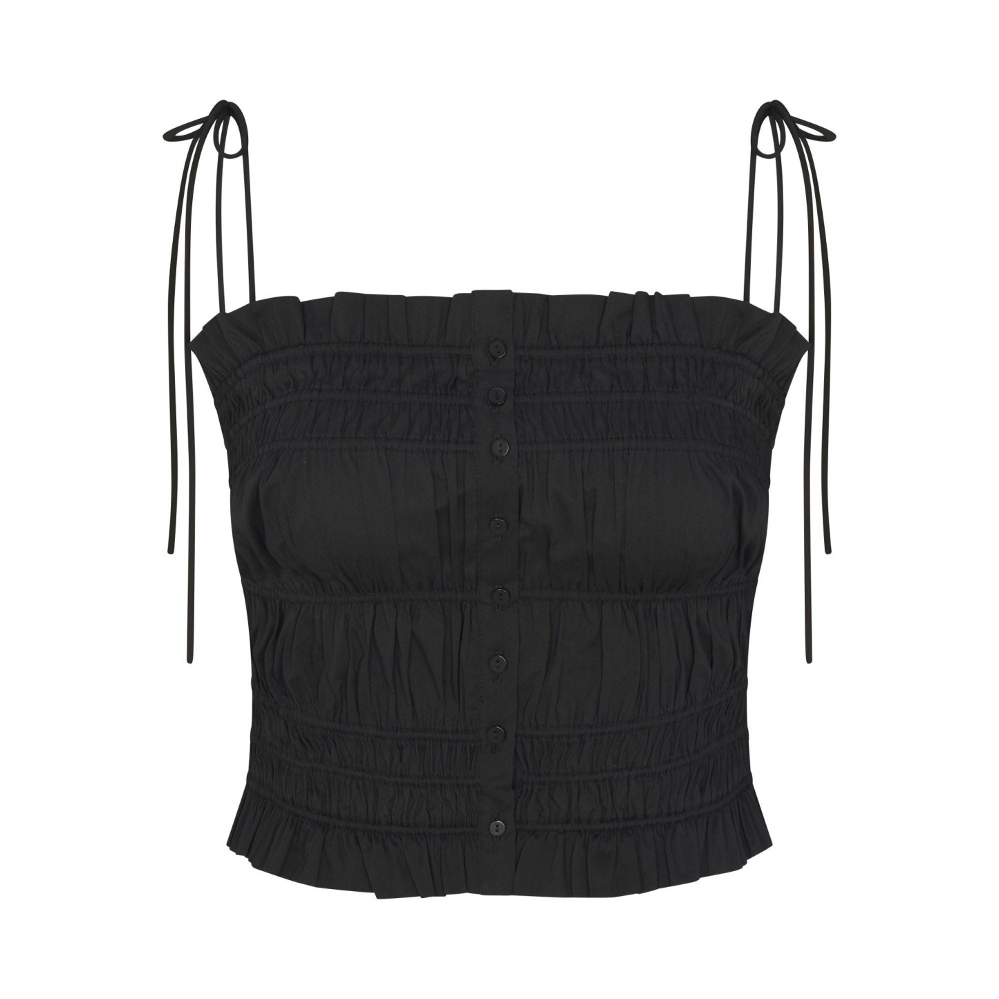 POPLIN APPAREL RUFFLE CAMI - ONYX - image 15