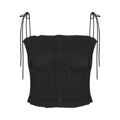 POPLIN APPAREL RUFFLE CAMI - ONYX - image 15