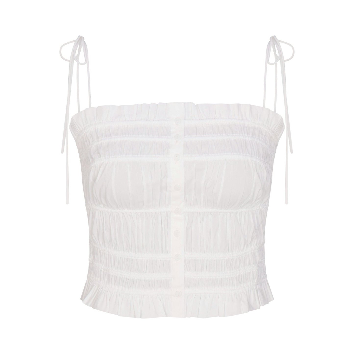 POPLIN APPAREL RUFFLE CAMI - SNOW - image 10