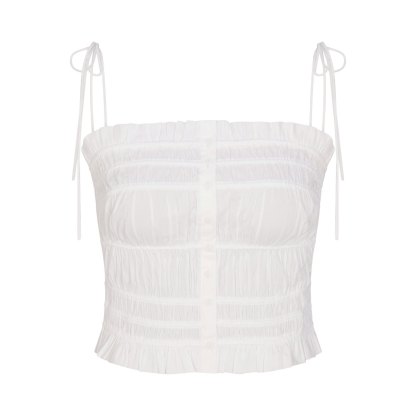 POPLIN APPAREL RUFFLE CAMI - SNOW - image 10