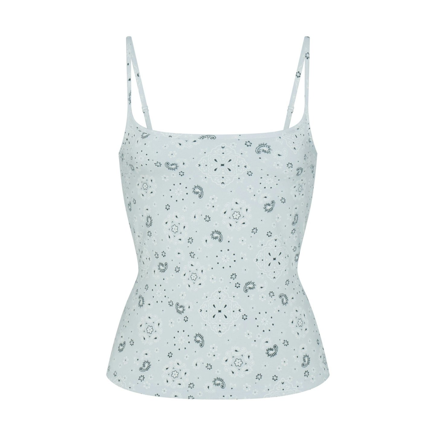 COTTON JERSEY SCOOP NECK CAMI - POWDER BLUE BANDANA - image 39