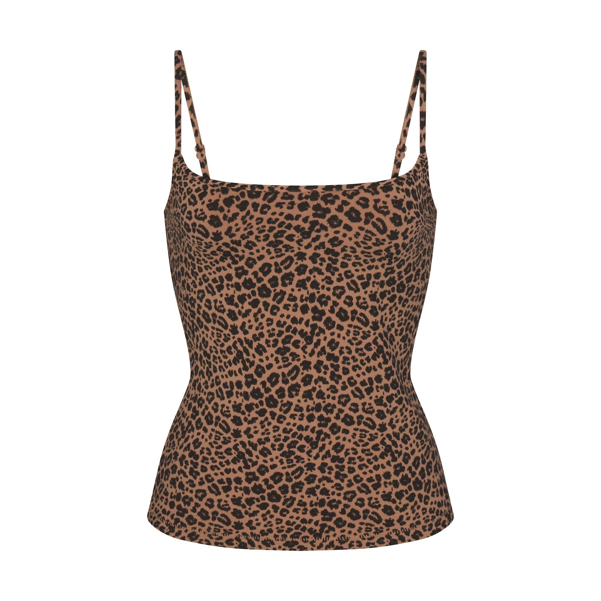 COTTON JERSEY SCOOP NECK CAMI - SIENNA NATURAL LEOPARD - image 6