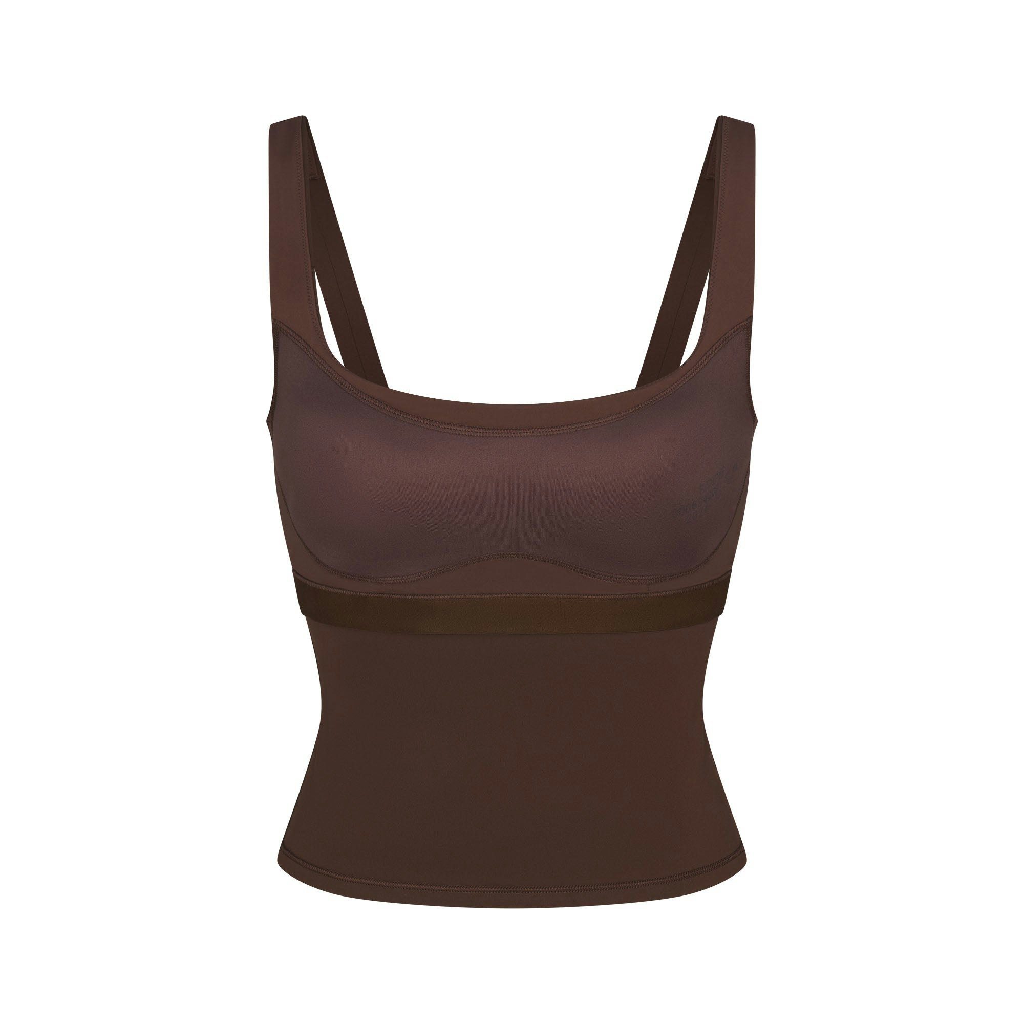 NikeSKIMS MATTE SQUARE NECK TANK - DARK SEPIA - image 21