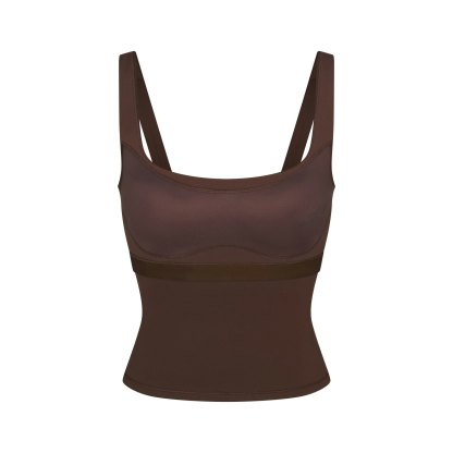 NikeSKIMS MATTE SQUARE NECK TANK - DARK SEPIA - image 21