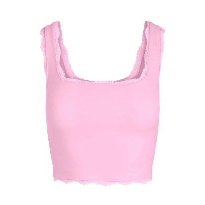 FITS EVERYBODY LACE TANK - BUBBLE GUM TONAL - image 5
