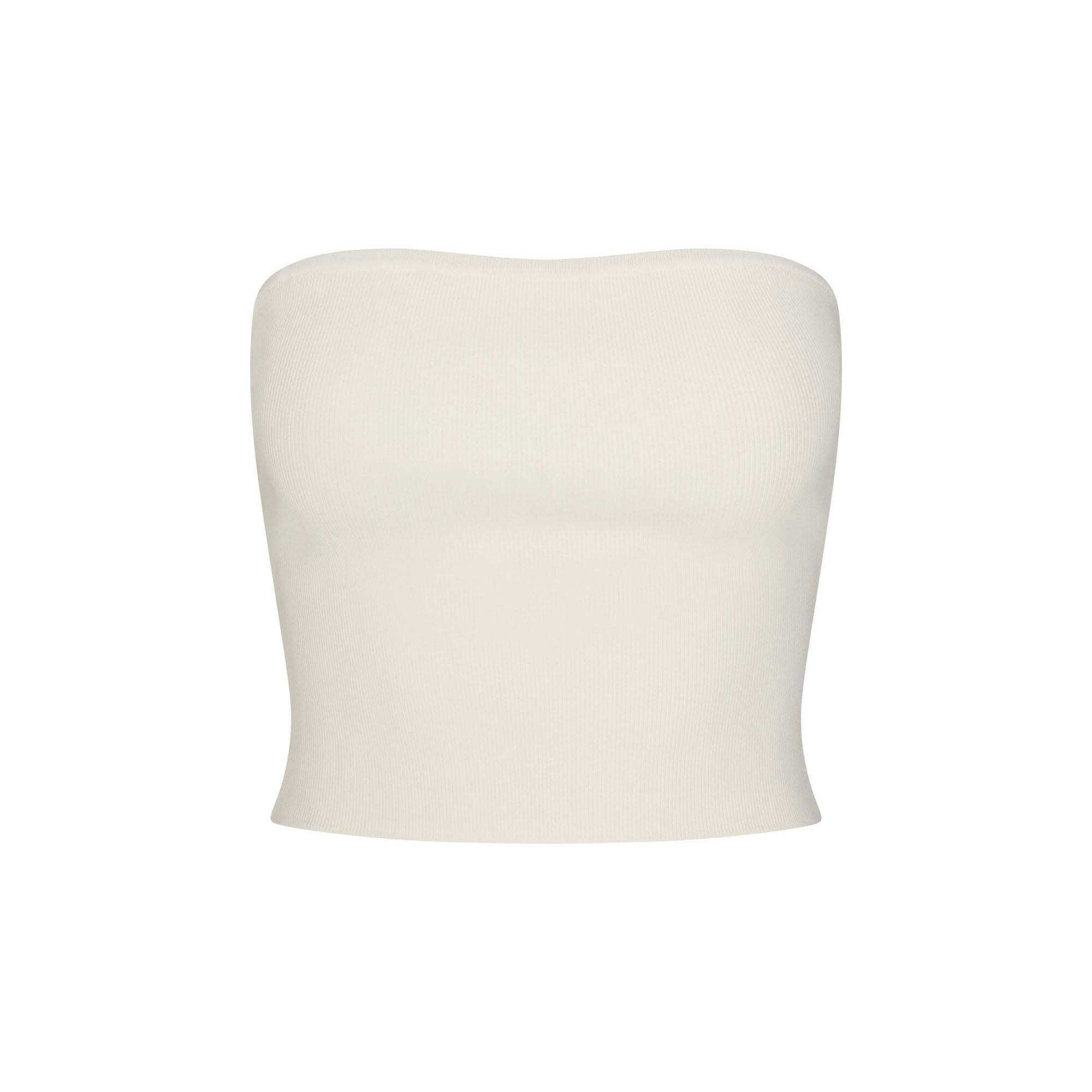 REFINED KNIT TUBE TOP - EGRET - image 13