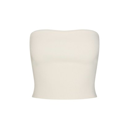 REFINED KNIT TUBE TOP - EGRET - image 13