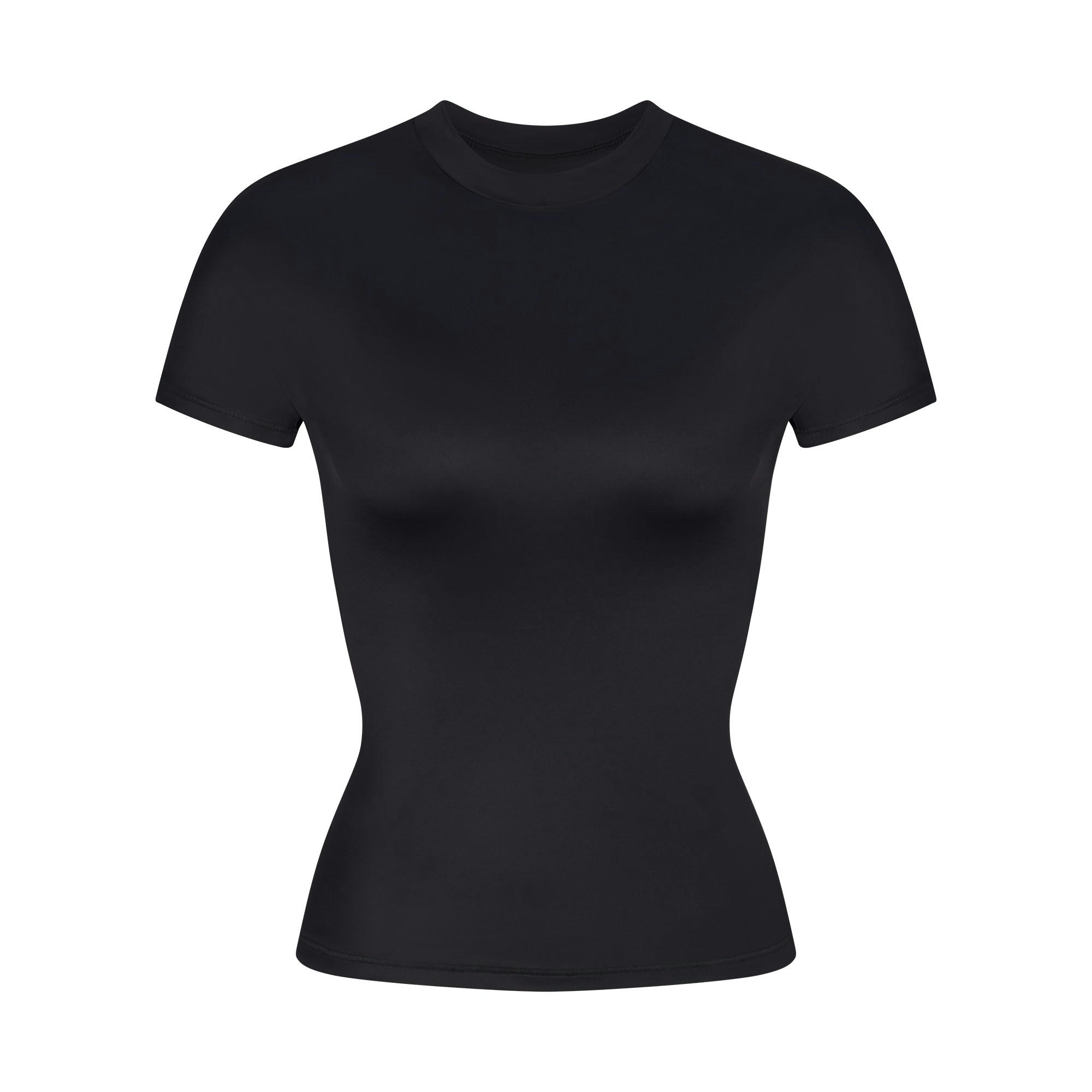 NikeSKIMS SHINE SHORT SLEEVE MOCK NECK TOP - OBSIDIAN - image 12
