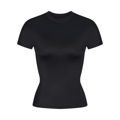 NikeSKIMS SHINE SHORT SLEEVE MOCK NECK TOP - OBSIDIAN - image 12